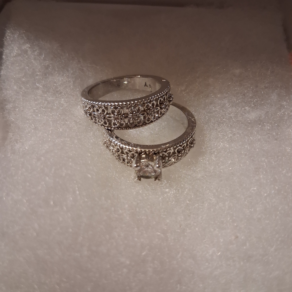 Intricate Silver Filigree Ring Set